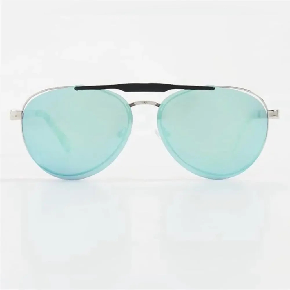 VONTÉLLE Cerulean Blue Celofis Silver Metal Sunglasses
